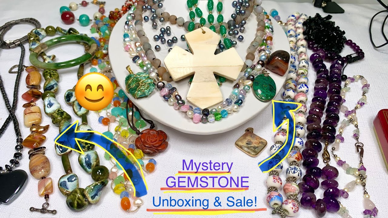 🎁 Mystery GEMSTONE Unboxing & SALE! 💚 Chrysocolla! 925! Amethyst! #jewelryunboxing