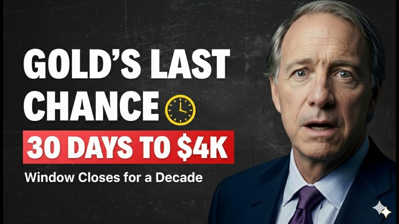 Ray Dalio: Gold Has 30 Days to Break $4,000 — Or the Window Closes for a Decade