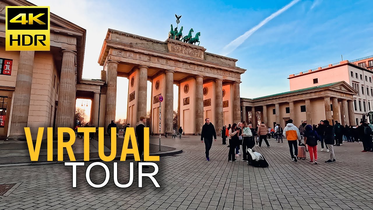 Berlin Sunset Walk: Brandenburger Gate to Potsdamer Platz | 4K HDR