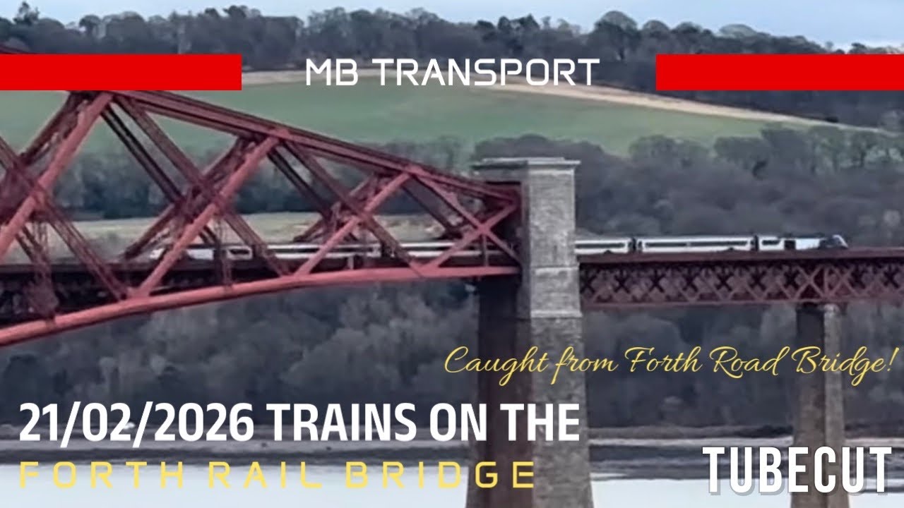 A short video of trains on the Forth Rail Bridge caught from the Forth Road Bridge 21/02/2026