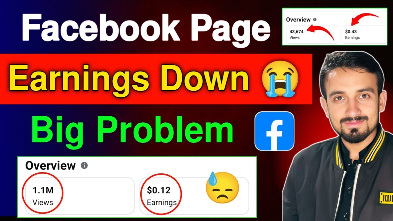 😭Facebook Earnings Down | How to Increase Facebook Earnings