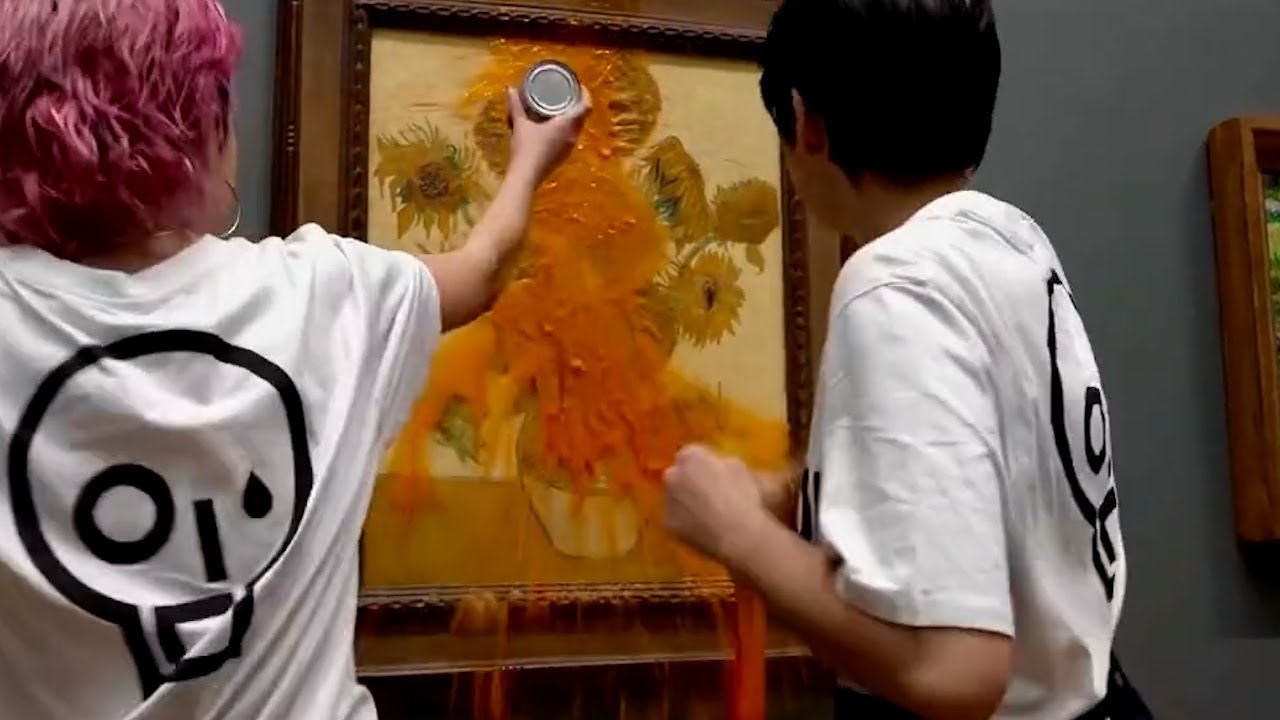 Activistas ecologistas atacan &ldquo;Los Girasoles&rdquo;, de Vincent Van Gogh: le tiran sopa de tomate