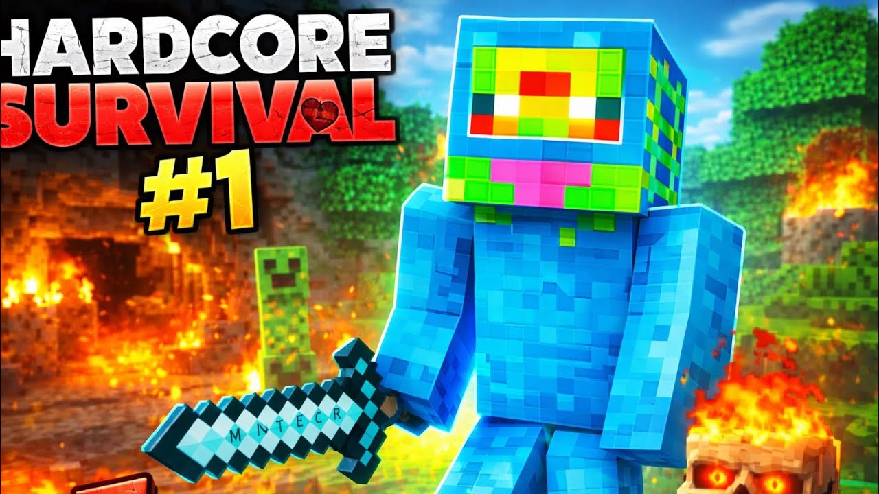 Dit is dag #1 van mijn Hardcore survival!                      #minecraft #nederlands #youtube #fyp 