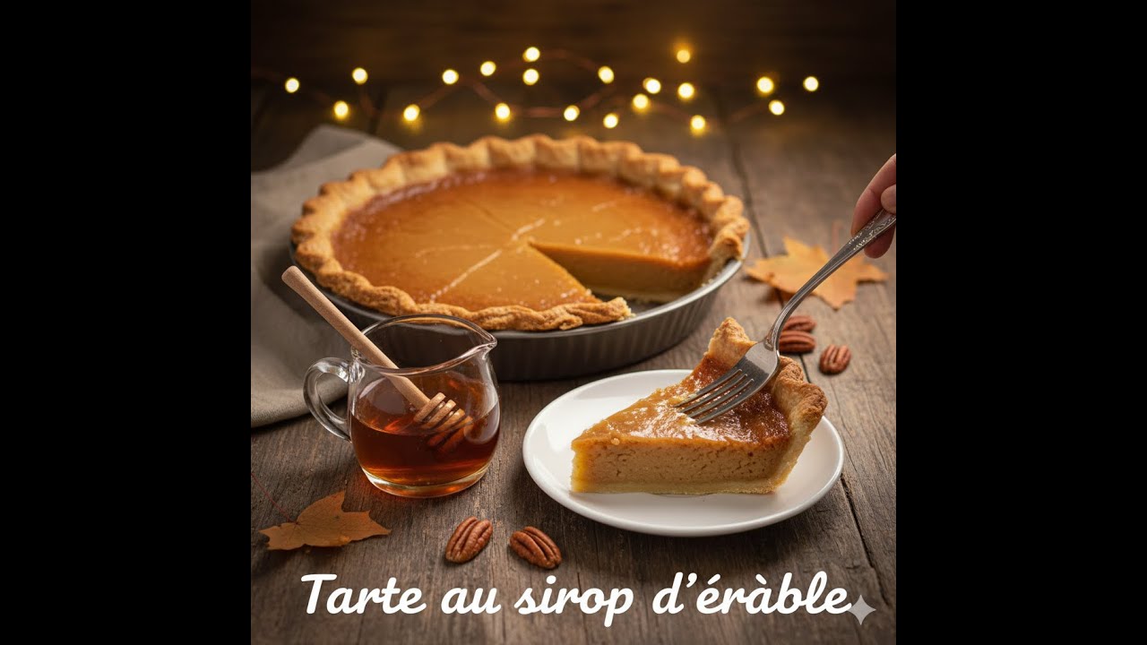 Recette de Tarte au sirop d`érable facile et rapide.
