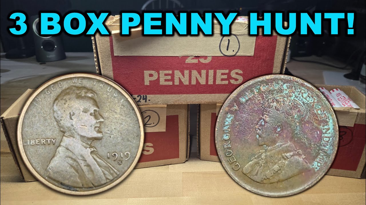 7,500 PENNIES HUNTED!!! - (COIN ROLL HUNTING PENNIES)
