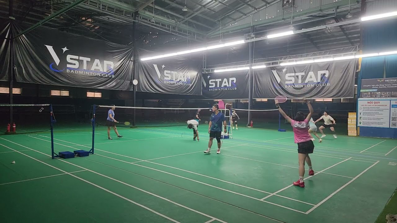 2502 Mix Giao lưu [CLVK ]🤾‍♂️ Huy Gk/ Liên Gk 🏸 Thu / Hoha - HAPTHY Badminton - Sân Cầu lông Vstar