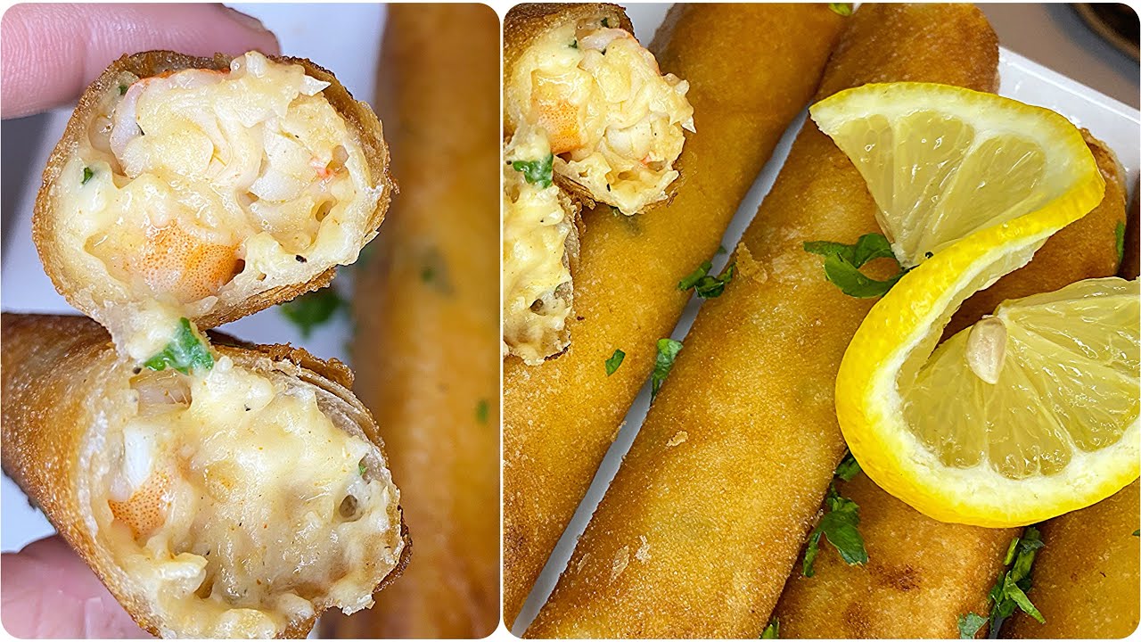 Bourek aux crevettes béchamel بوراك بالكروفات والبيشاميل