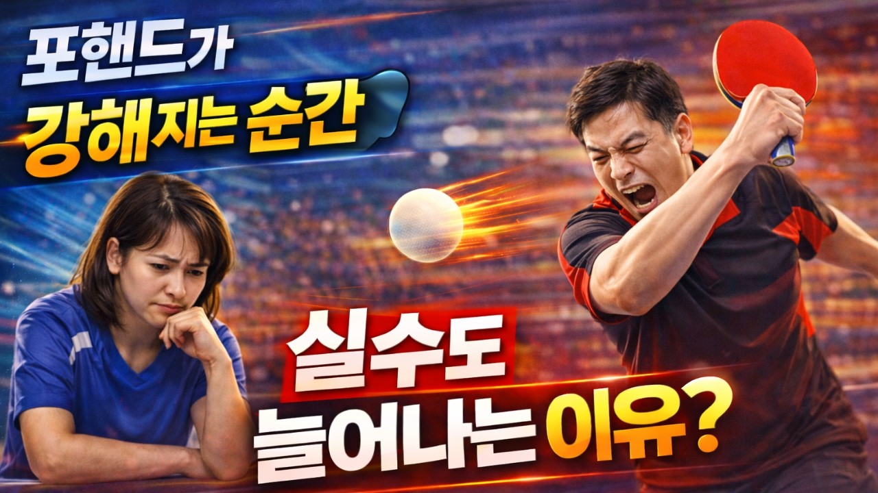 탁구 초보 고수되기 시리즈 2_5강(25탄)_포핸드 파워 만으로는 안되는 이유, 진정한 공격의 기술