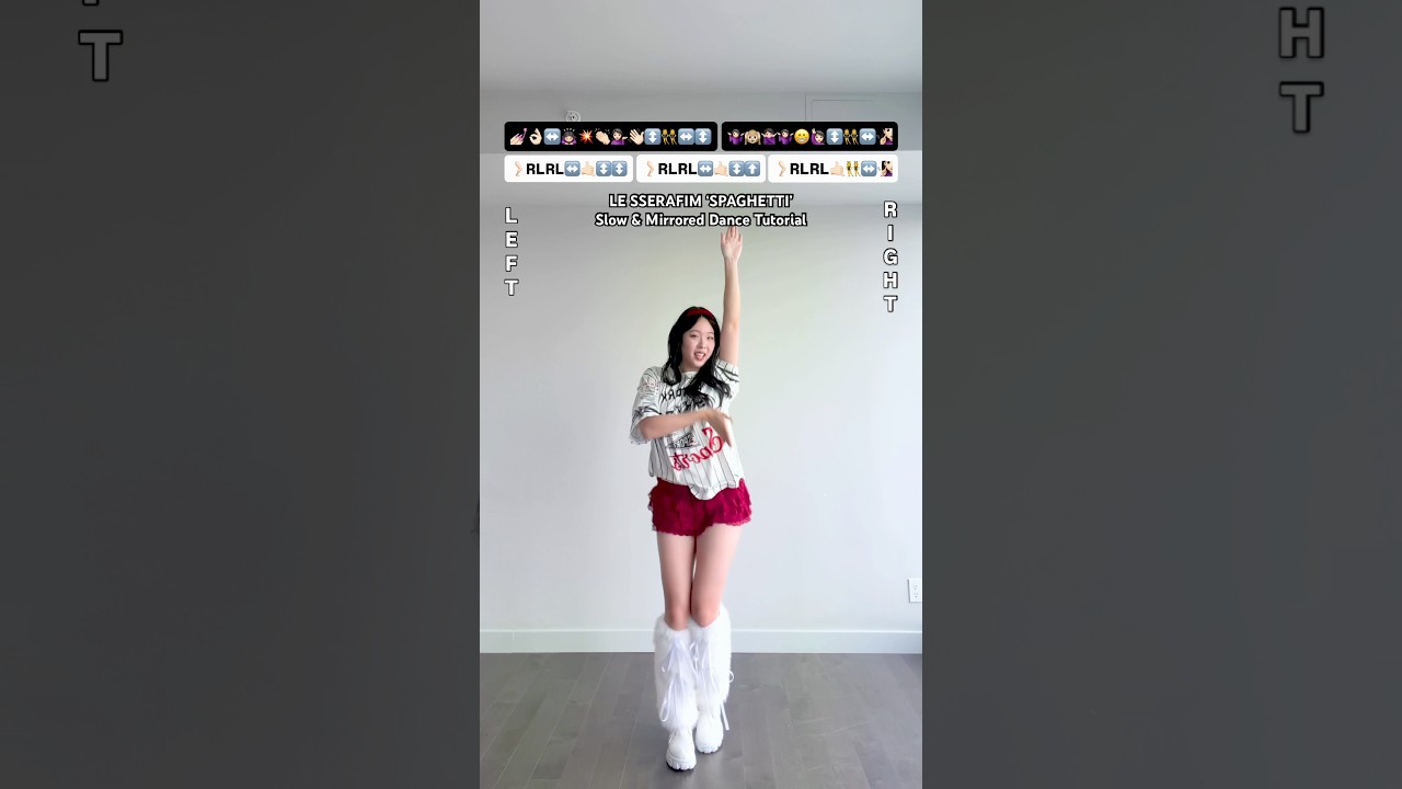 LE SSERAFIM &lsquo;SPAGHETTI&rsquo; Slow & Mirrored Dance Tutorial 🍝 #dancetutorial #lesserafim #spaghetti