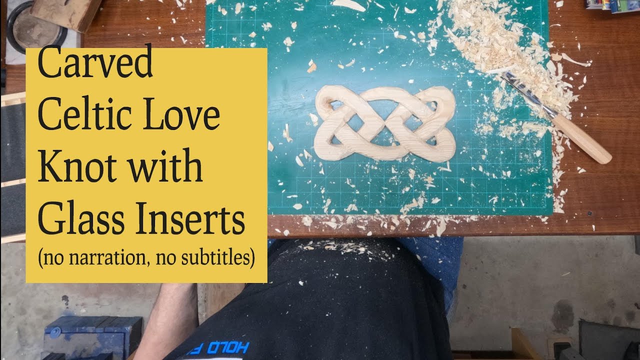 A new twist on a Celtic Knot with wood and glass (ASMR)