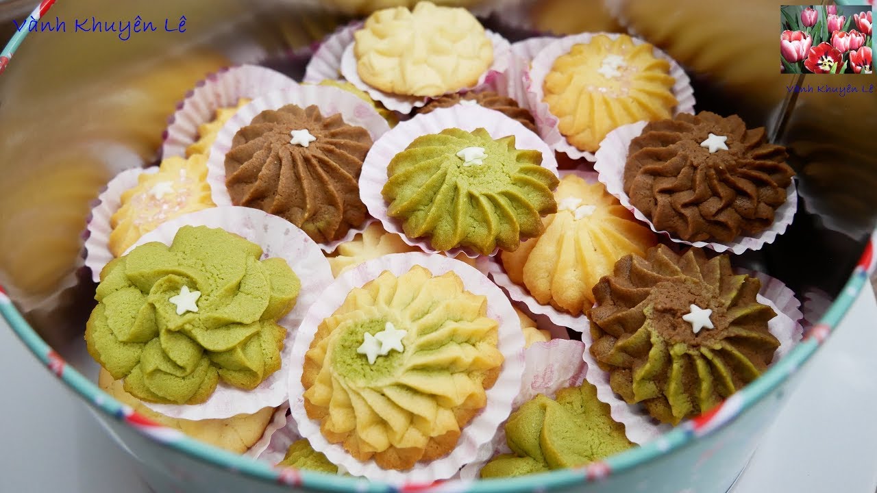 BÁNH QUY BƠ THƠM NGON GIÒN XỐP - Cách làm Bánh DANISH BUTTER COOKIES - Bánh DANISA by Vanh Khuyen