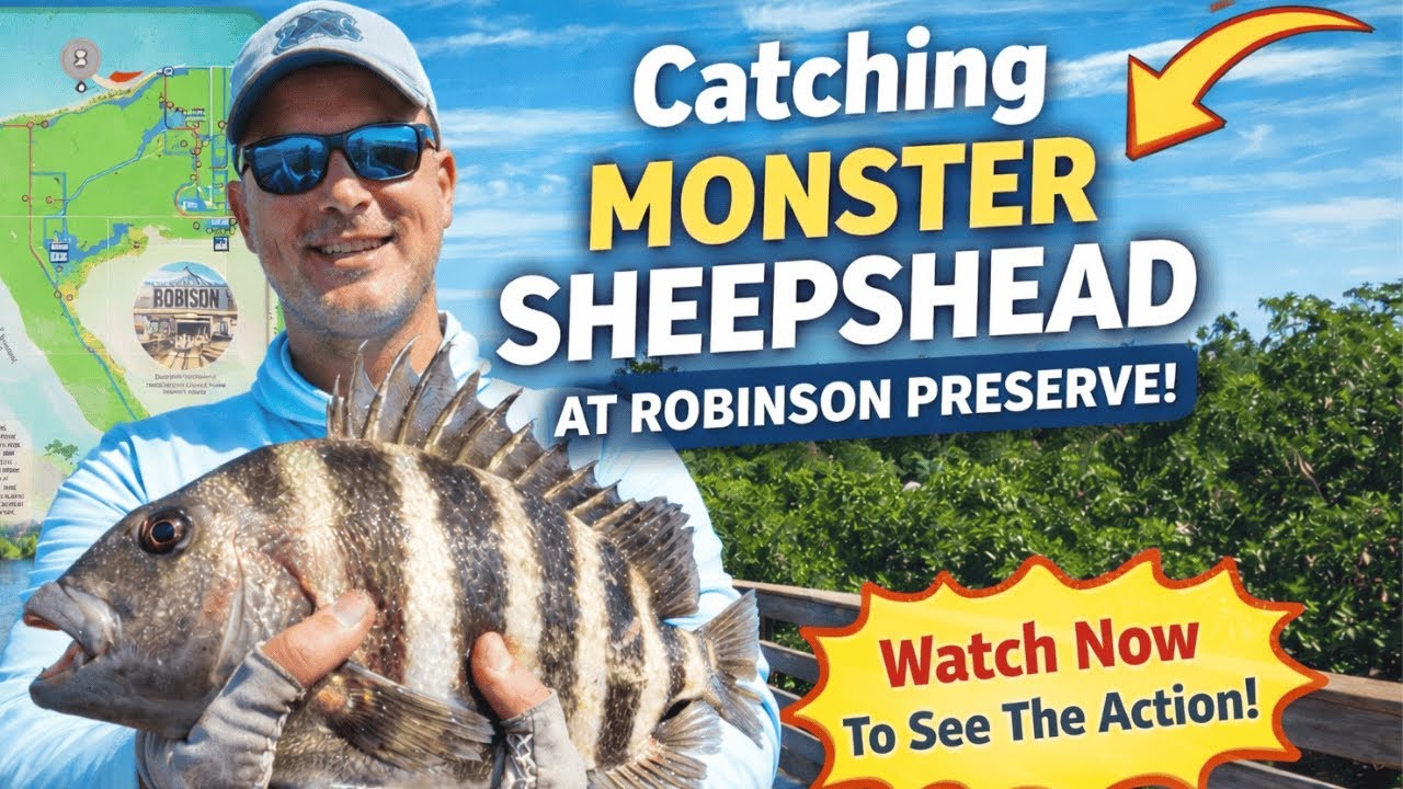 Catching Monster Sheepshead at Robinson Preserve