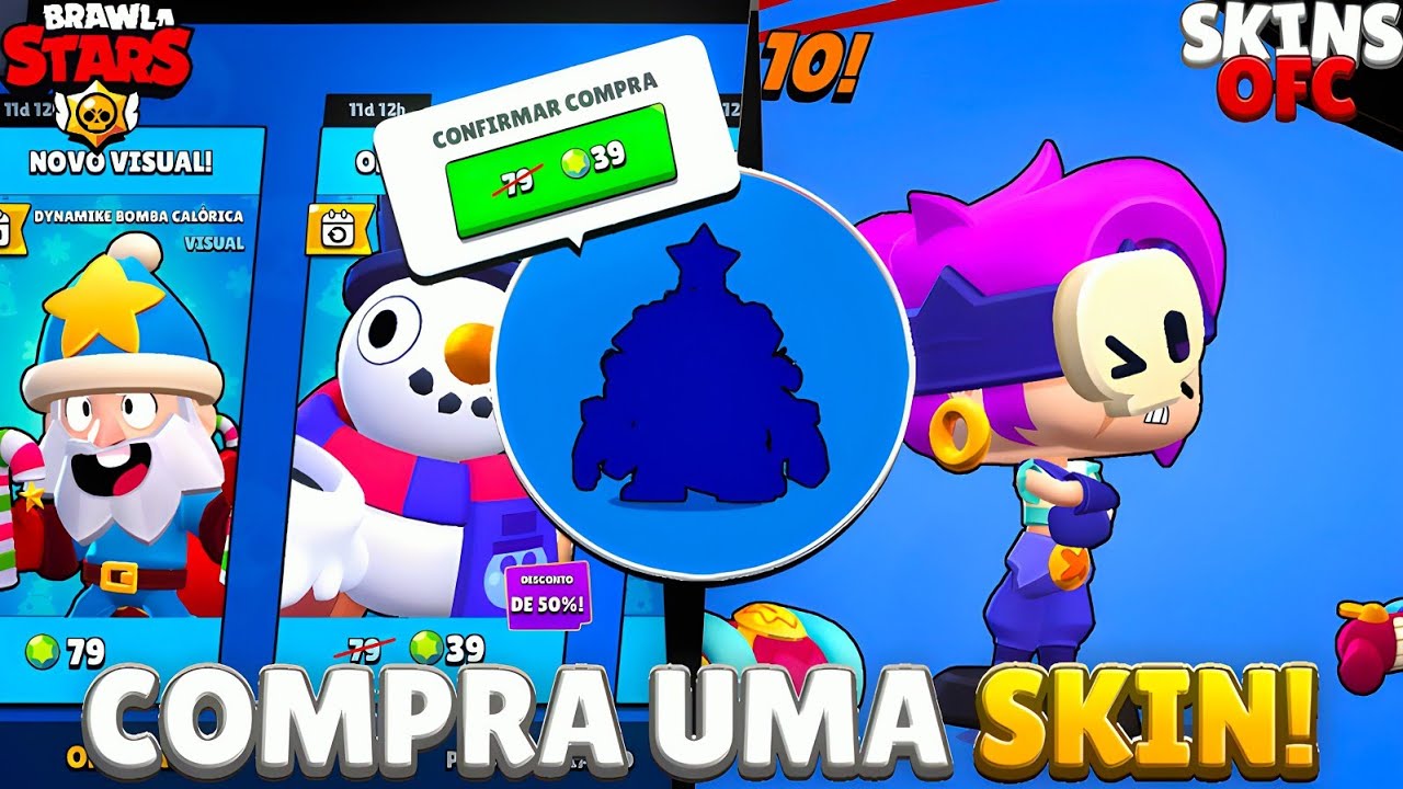 A CADA DERROTA EU COMPRO UMA SKIN DE NATAL NO BRAWL STARS