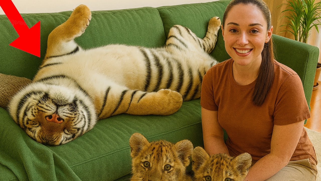 I raised a tiger in my house. I found him in a sunflower field.😱