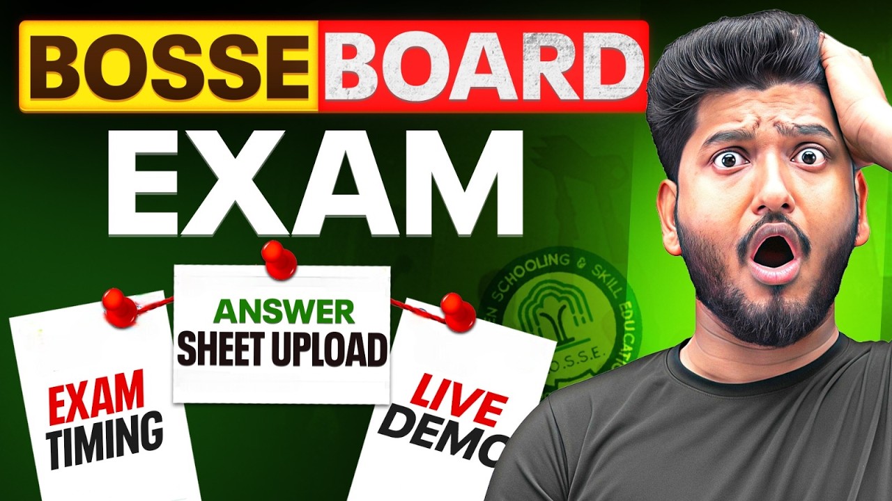 BOSSE April 2026 😱 Exam Timing & Answer Sheet Upload Process