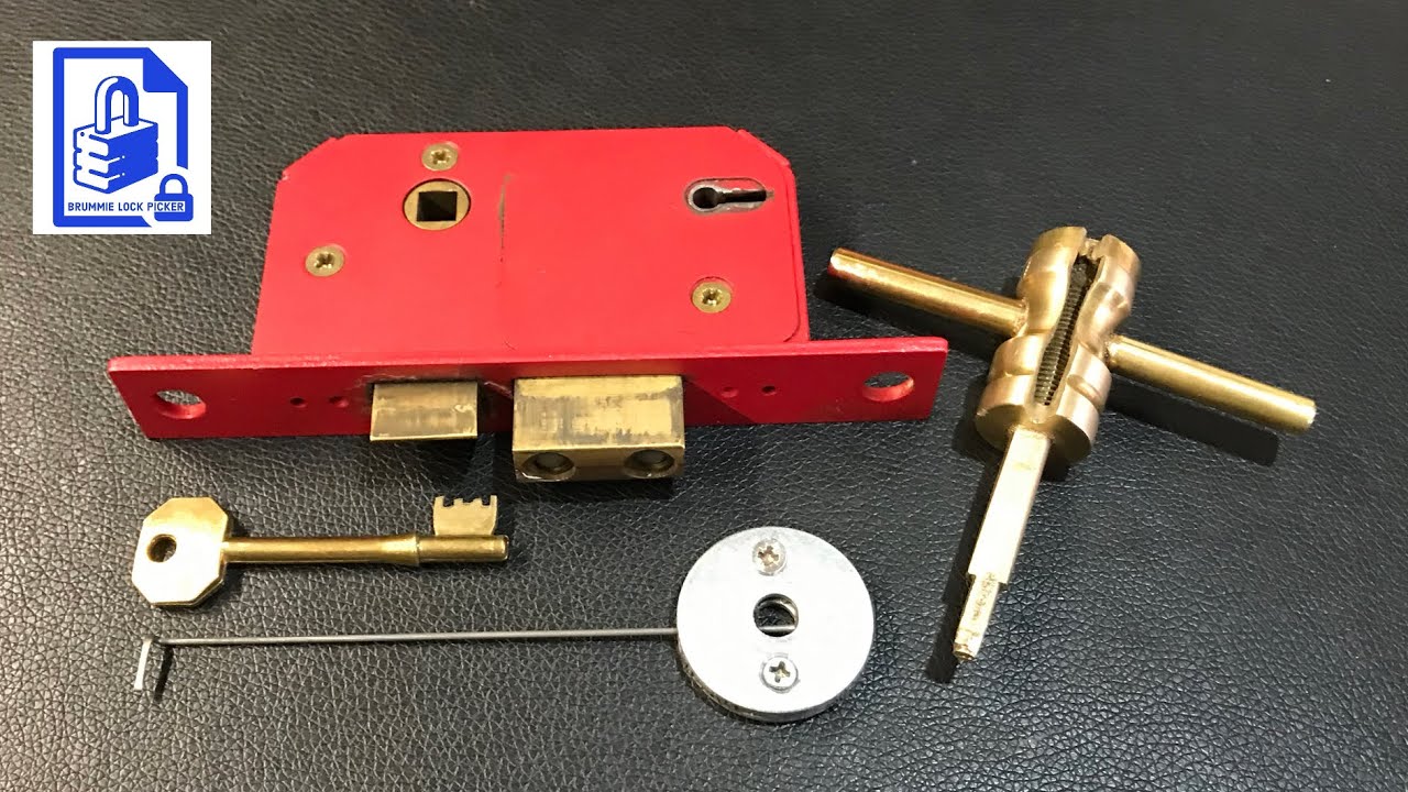 (254) How to make a simple homemade lollipop curtain mortice lock pick using 2 washers & piano wire