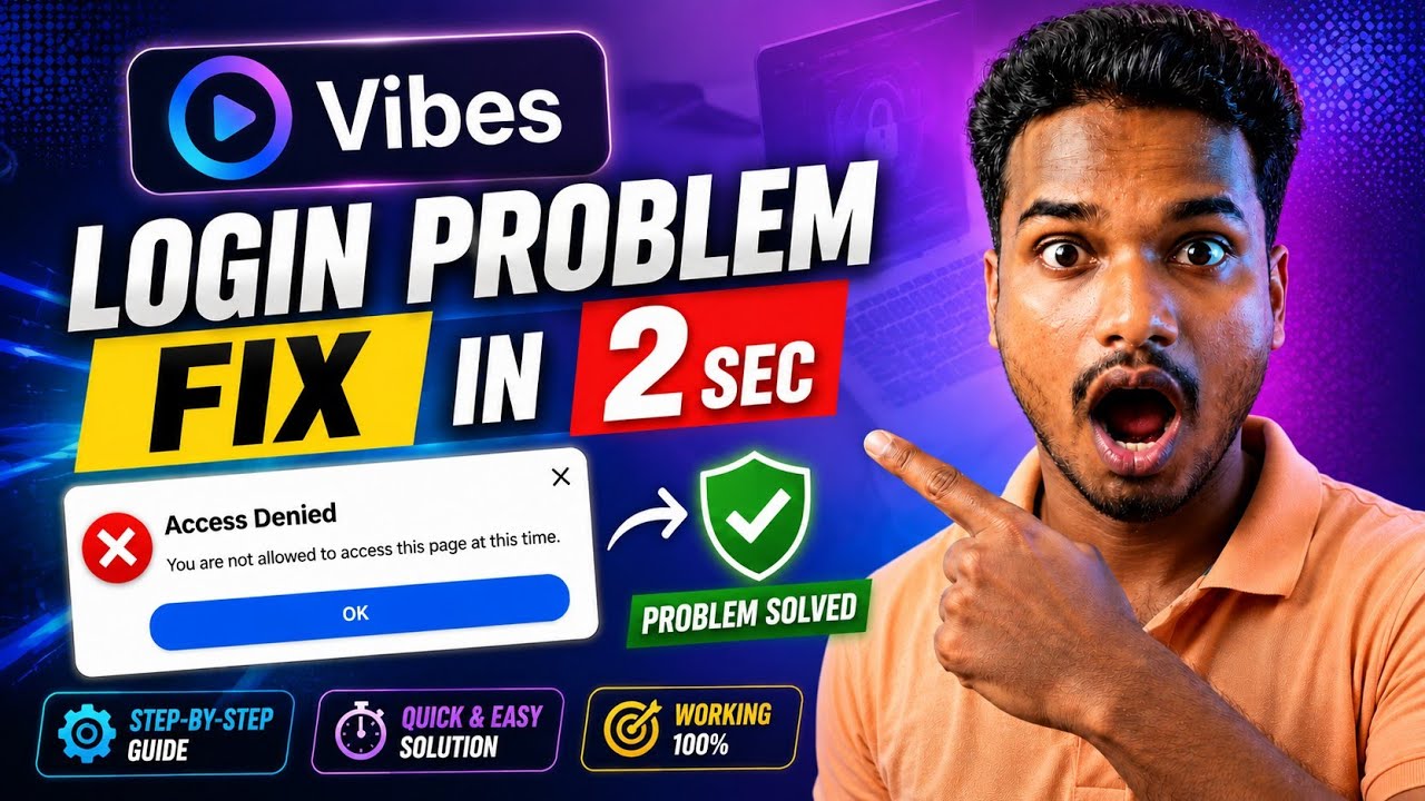 Vibes AI Login Problem Fix 2026 | 100% Working Method Explained