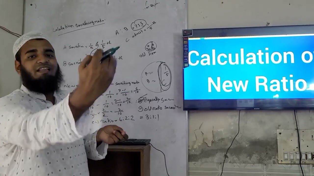 Calculation of New Ratio |  (Partnership Accounts) |BBA 1st Year | BBA 2nd Year