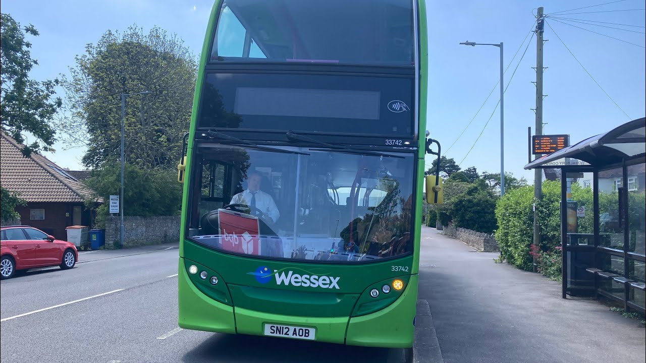 First Wessex 2012 ADL Enviro400 (SN12 AOB) on the 4 to Preston, Chalbury Corner - 20/05/24