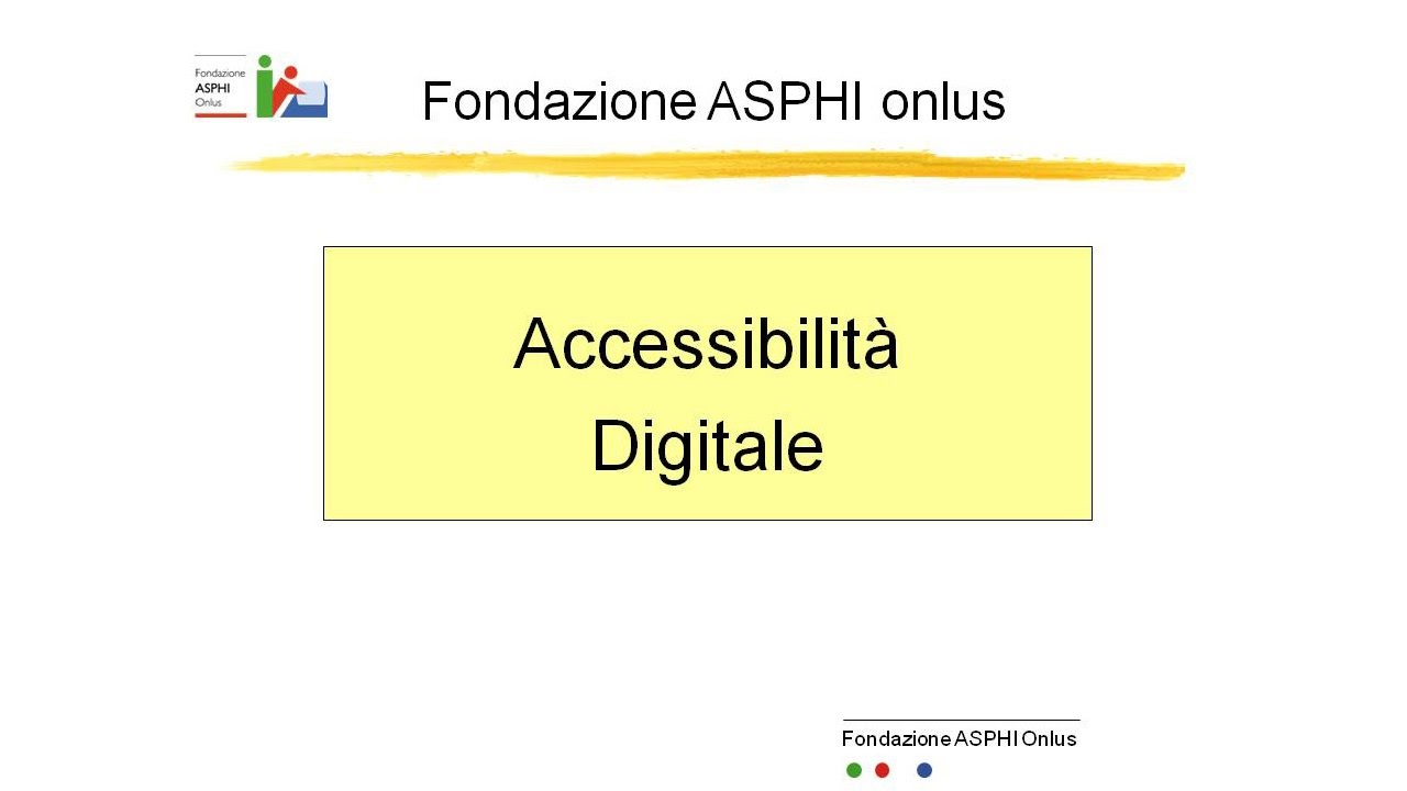 Accessibilità digitale: introduzione