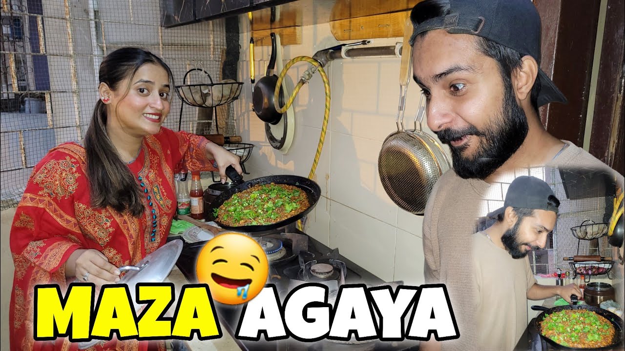 Bahar wala khana ghar mai ☺️ | Chicken tava Kimaa | Maza agaya bht sara🤭