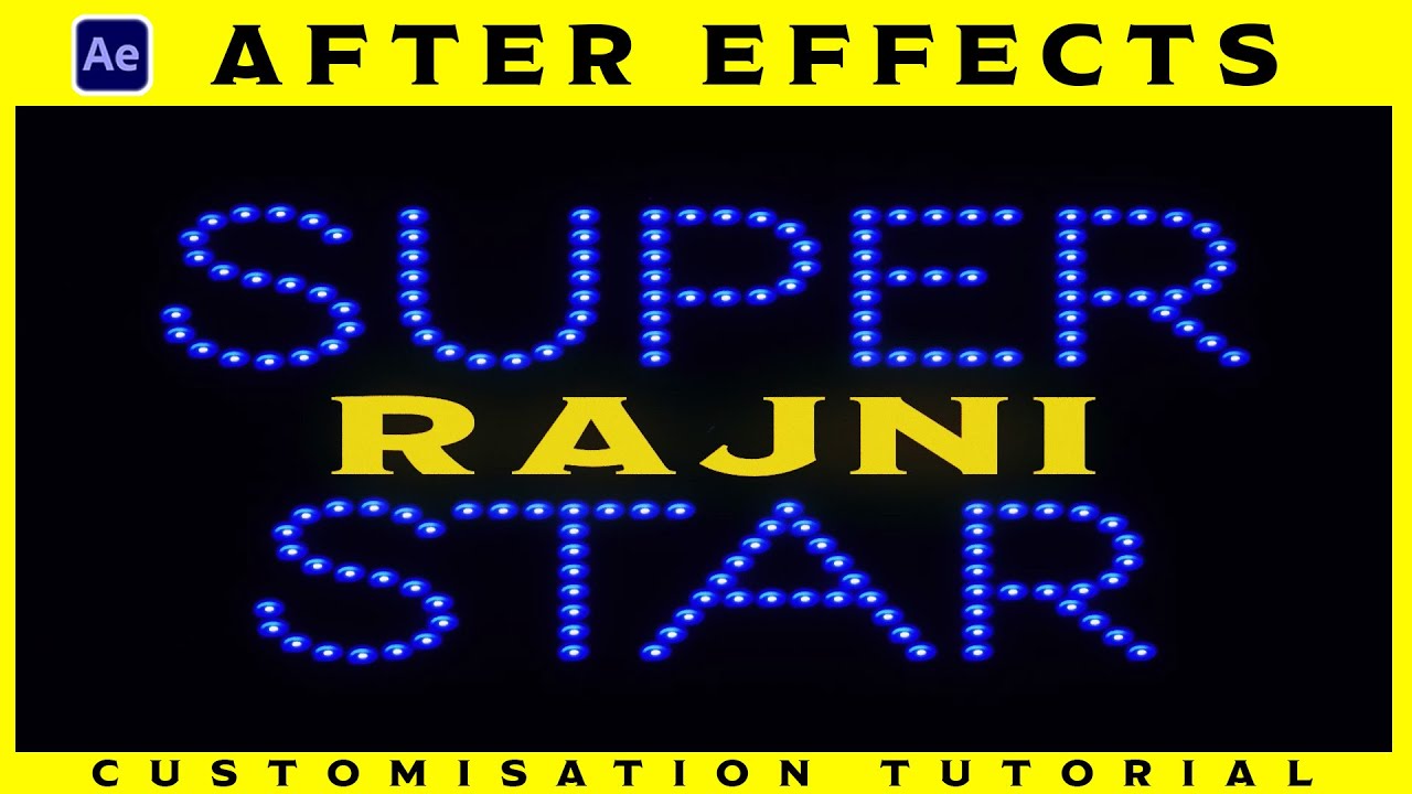 SUPER STAR RAJNI Intro Vintage - Customisation Tutorial | After Effects | KEVIN UNIVERSE