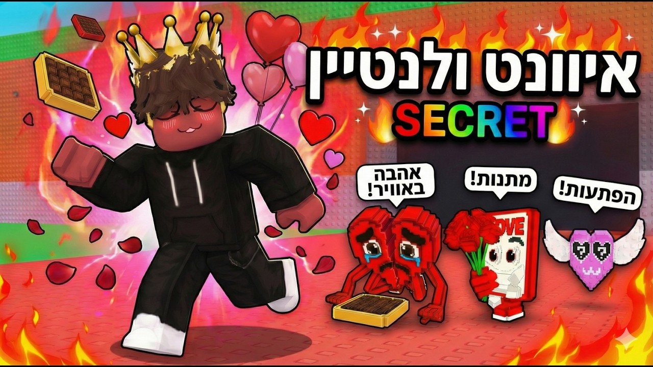 LIVE ROBLOX 🔴 | איוונט ולנטיין מטורף + פתיחת סיקרט לאקי בלוקס