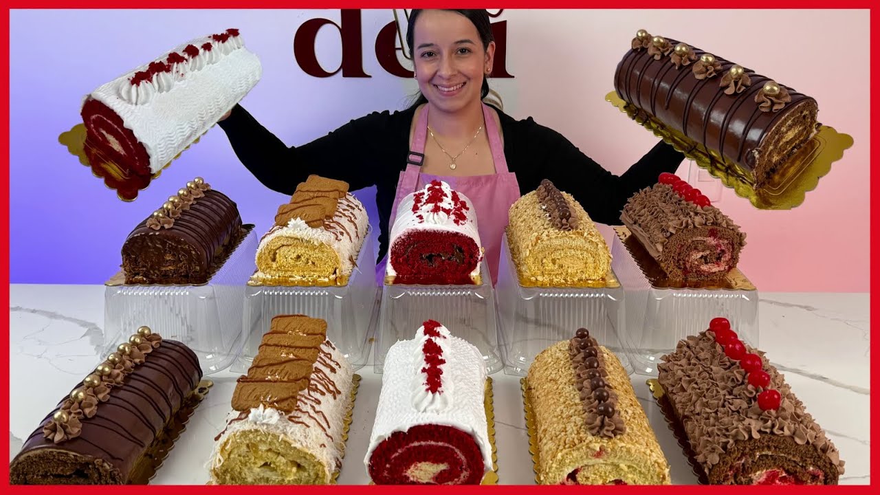 💥¡CLASE GRATIS! 10 Rollos para VENDER y Ganar DINERO en AÑO NUEVO Pionono BRAZO REINA Fácil |elideli