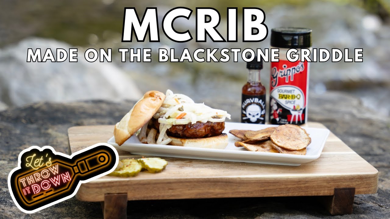 Elevated McRib made on the Blackstone Griddle