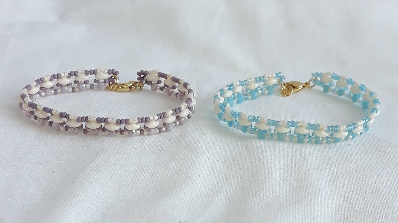 Brazalete hecho a mano con superduo #byhaidee