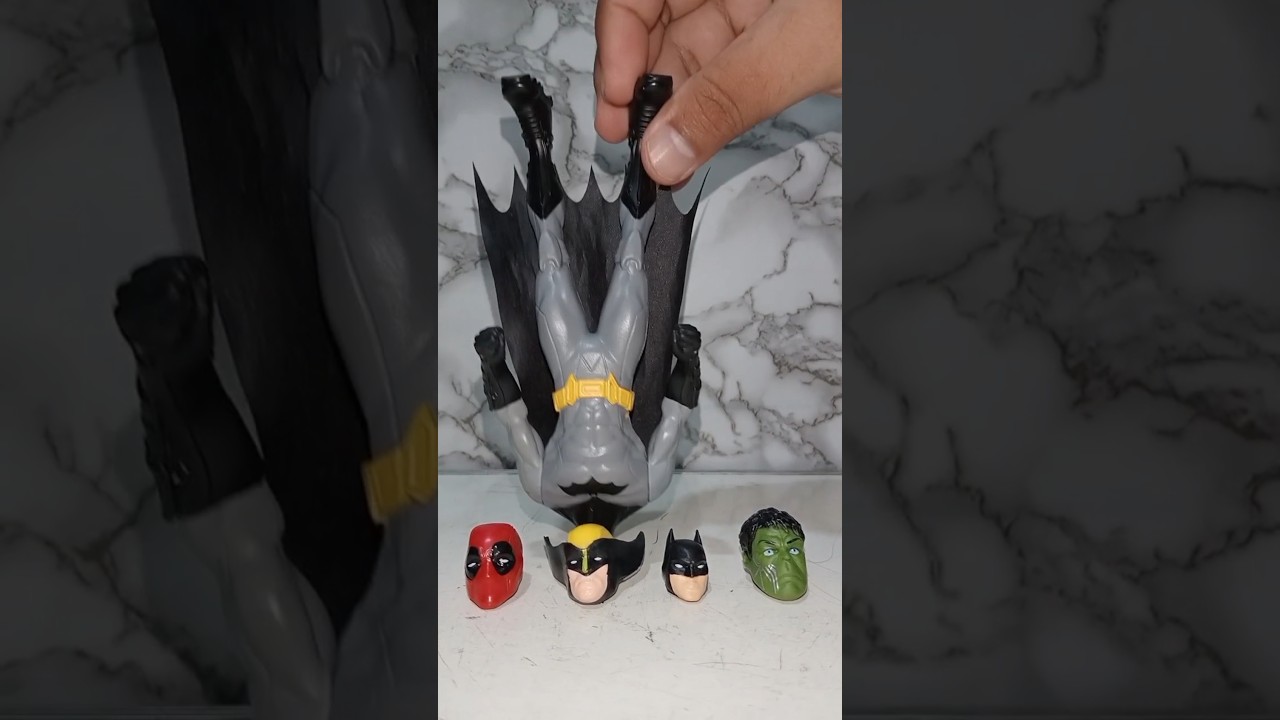 Бэтмен выбрал голову Дэдпула, и Веном разозлился #marveltoys #spiderman #batman