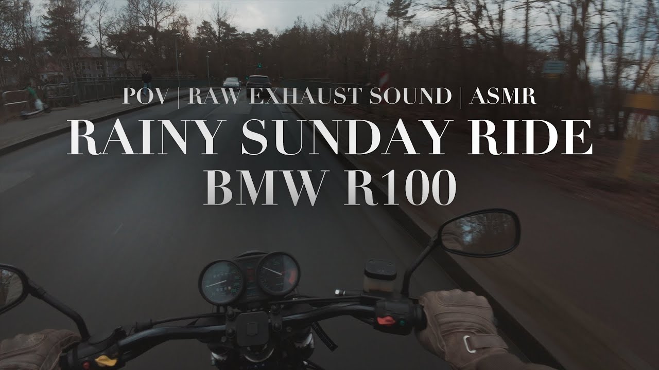 Rainy Sunday Ride | BMW R100 POV | Raw Exhaust Sound | ASMR |