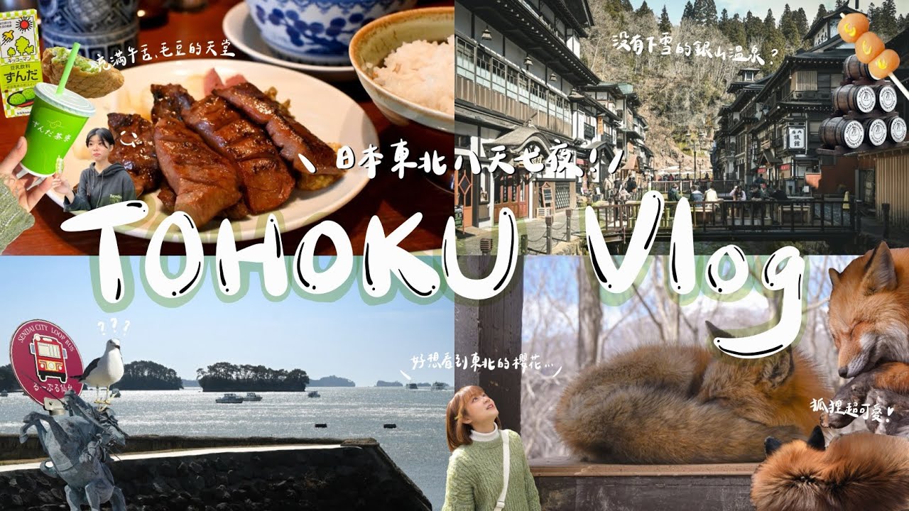 🦊Tohoku Vlog #15 ‖ 人生第一次的日本東北旅行！牛舌和毛豆已經太好吃😭踩點銀山溫泉、山寺、狐狸村、松島的仙台山形之旅！