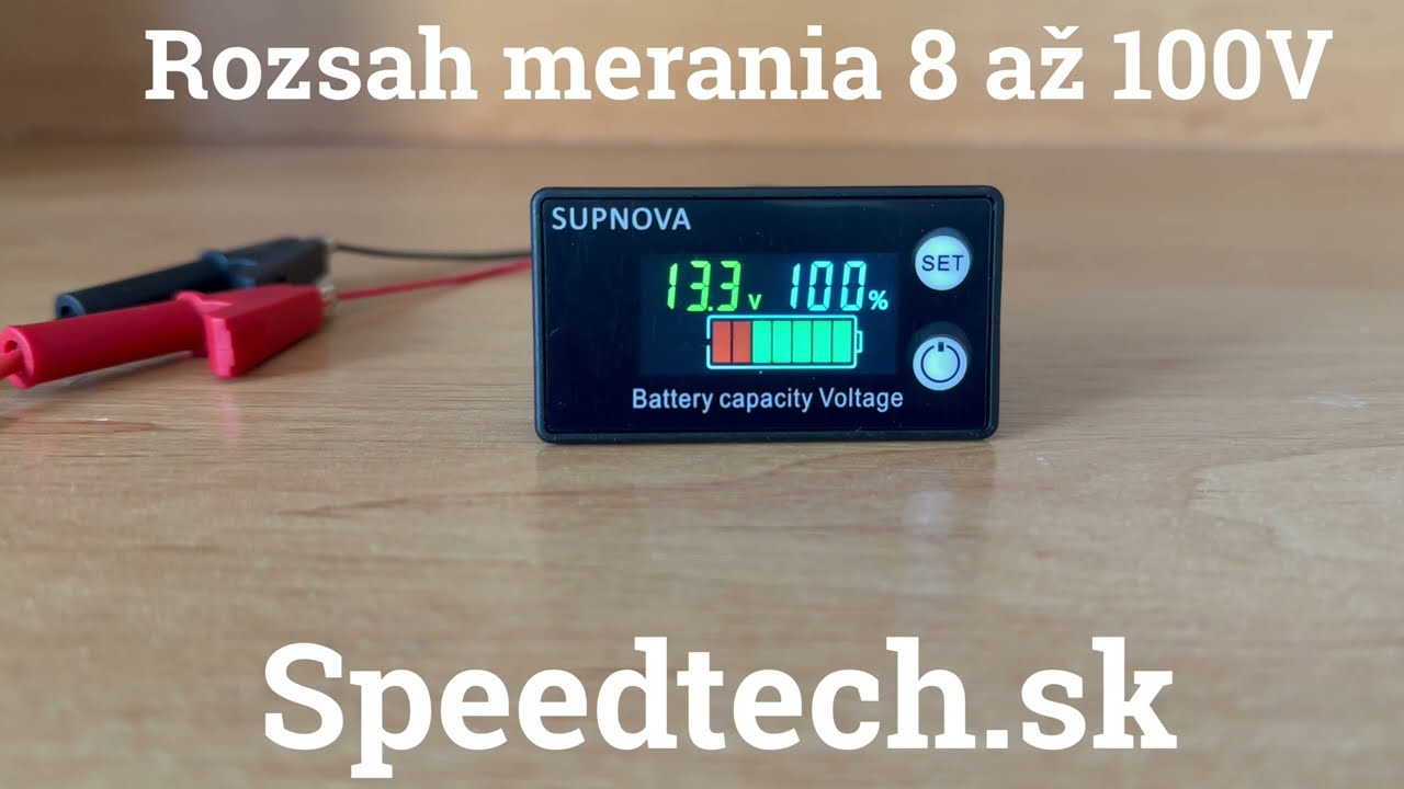 Indikátor kapacity batérie - s LCD displejom 8-100V