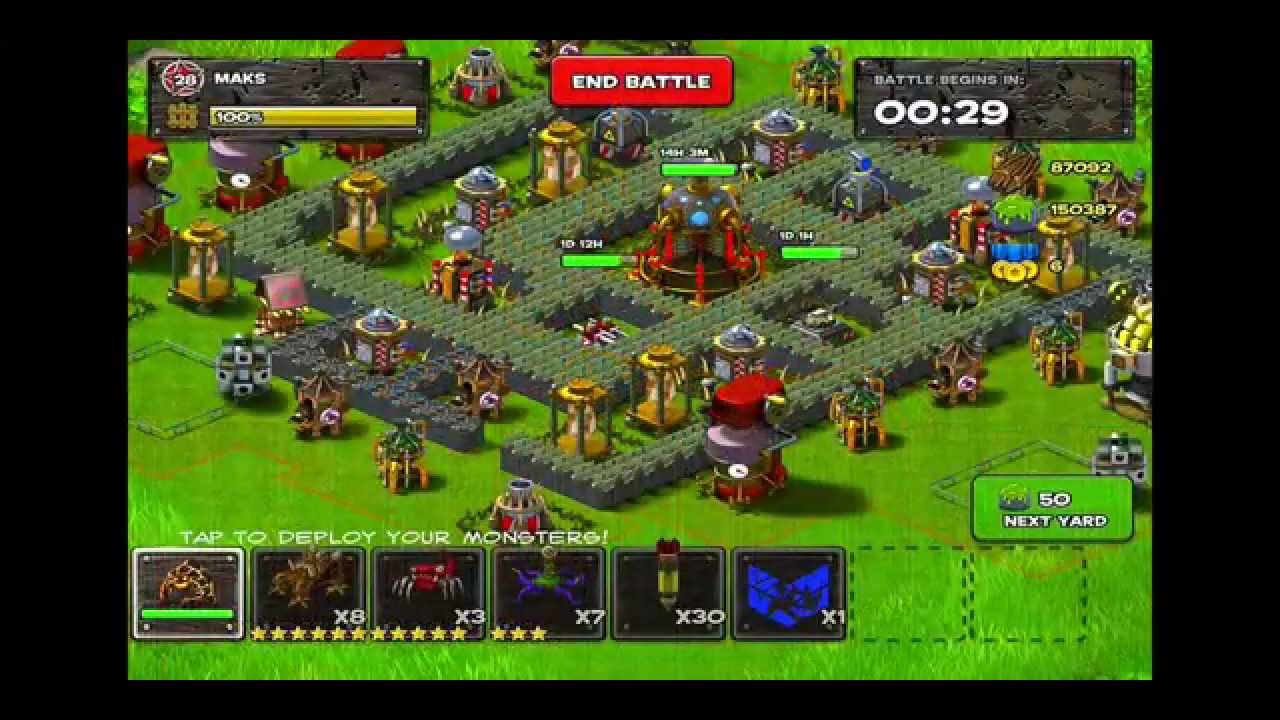 Backyard Monsters Unleashed: New attack and defence stragety
