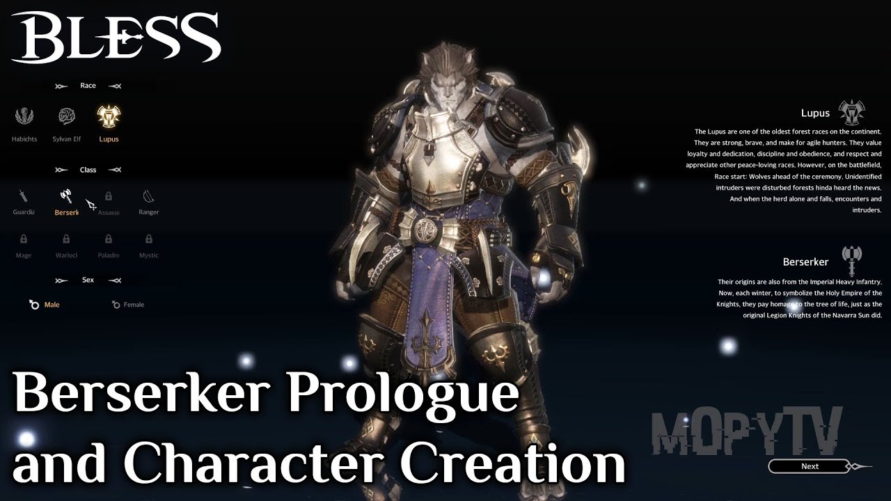 BLESS KR | Berserker | Character Creation and Prologue