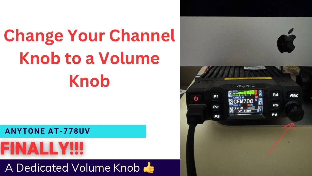 Anytone AT-778UV / Retevis RT95 Volume Knob Mod