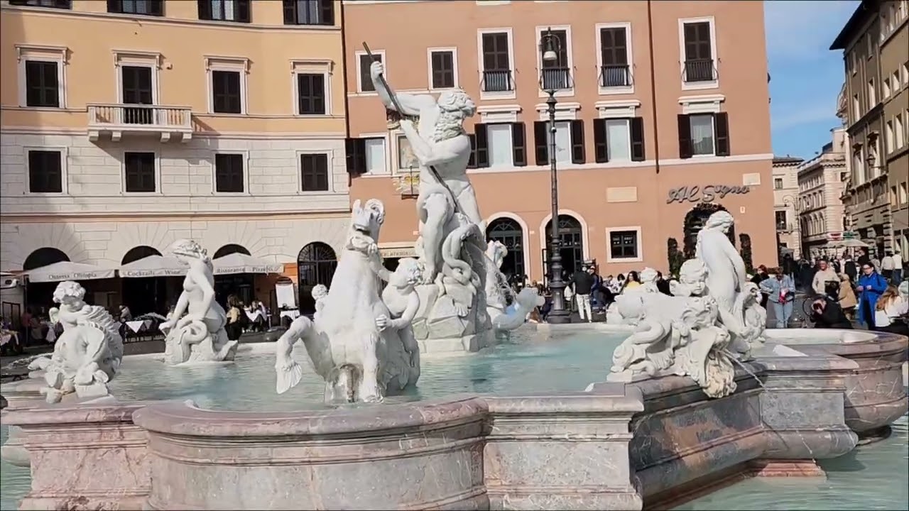 ROME DAY 2: THE PIAZZAS IN ROME/ PIAZZA NAVINA BY DAY AND NIGHT