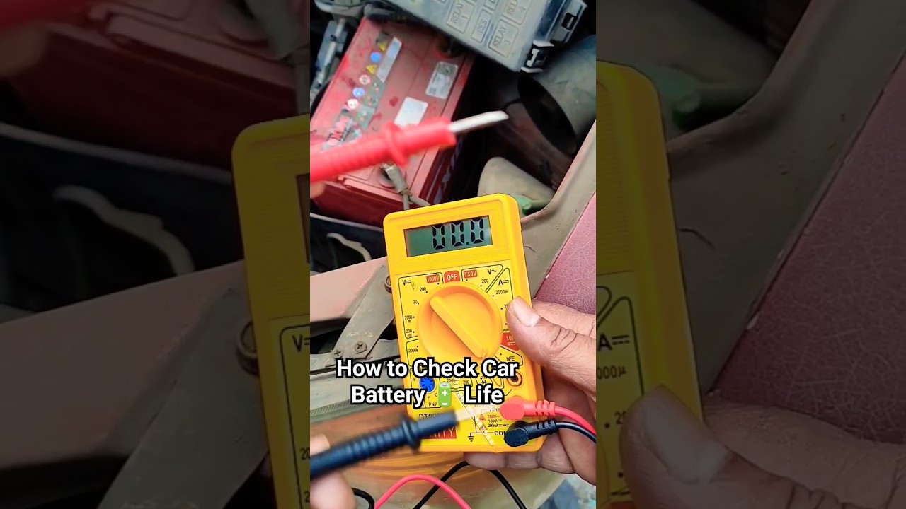 How to Check Car Battery Life at home🔥🔋#carlover #carbattery #multimeter #shortsfeed #wagonr