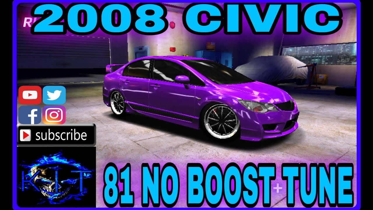 🔥 2008 CIVIC 🔥 81 NO BOOST TUNE. AND IT CAN RUN 8.436 BOOSTED. THANKS FOR WATCHING👍 RUSH RACING 2