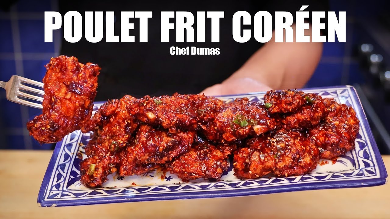 POULET FRIT CORÉEN | Une recette de poulet frit facile et savoureuse, ultra croustillante et épicée!