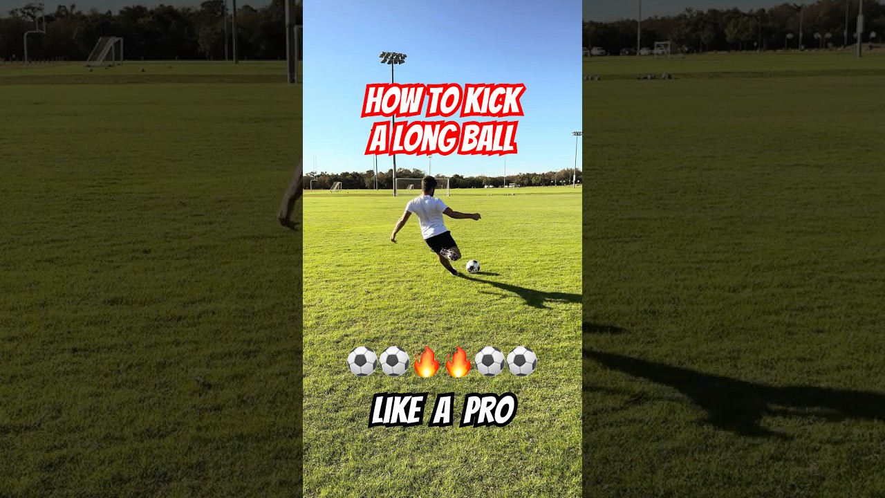 How to Kick a Long Ball like a PRO! ⚽️🔥#Soccer