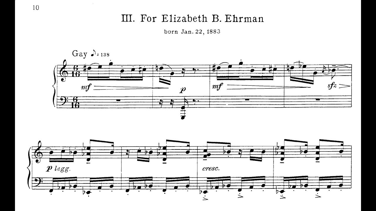 Leonard Bernstein - Five Anniversaries for Piano (1949-51) [Score-Video]