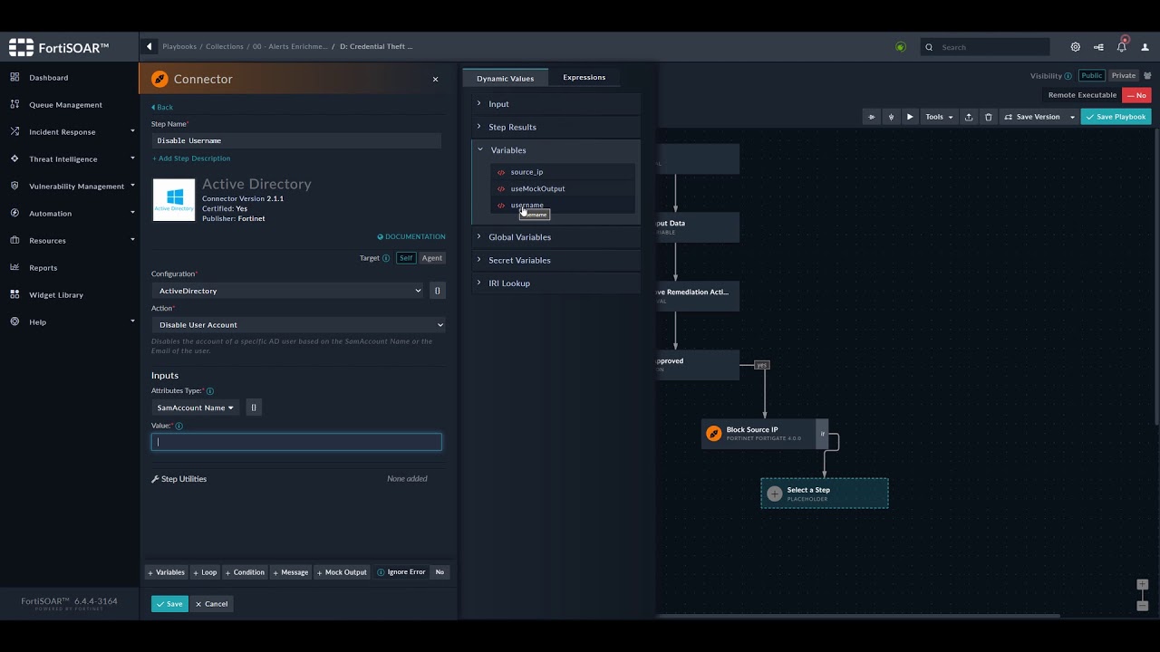 FortiSOAR: How to create an incident remediation playbook