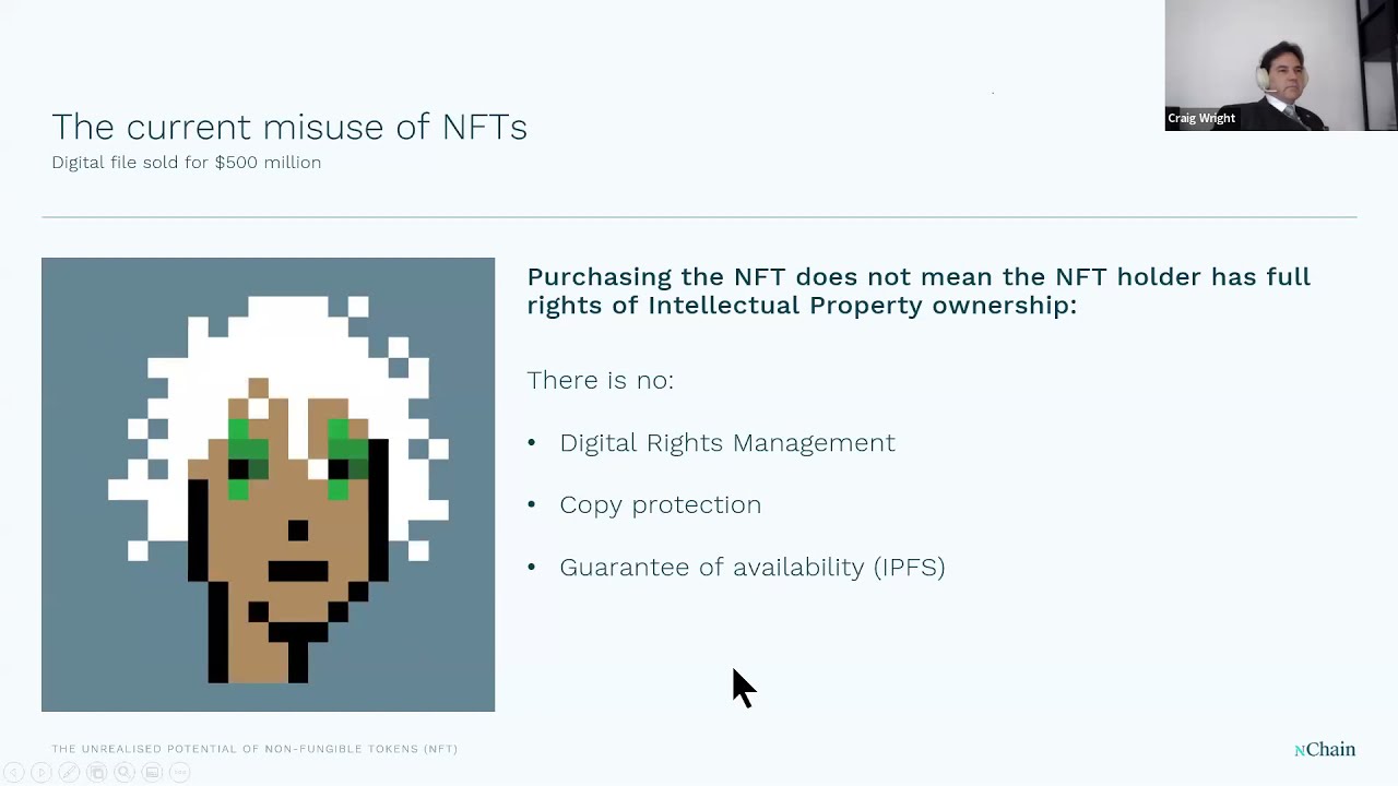 Craig Wright - The unrealised potential of NFTs. Expert Speaker Session.