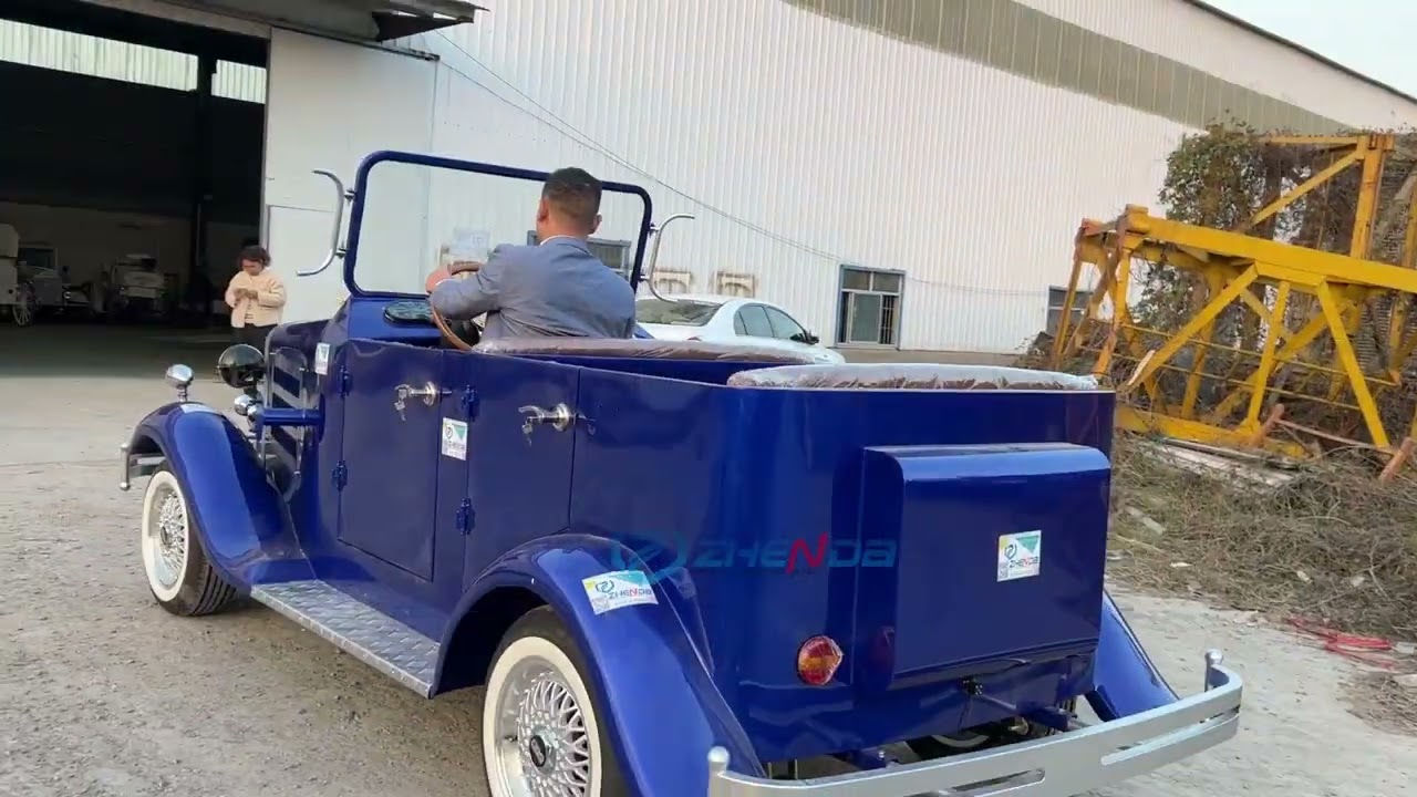 luxury touris blue car, electric buggy cart,wedding blue cart #playground #wedding #tourism