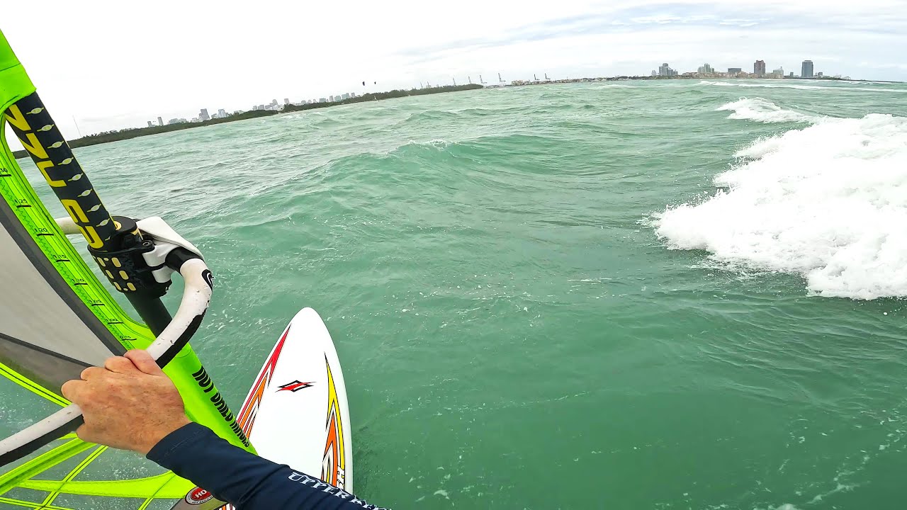 Windsurfing Virginia Key in Miami