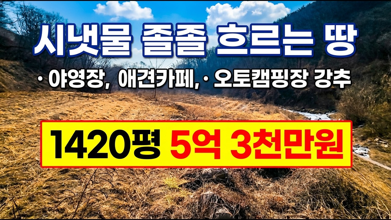 경주 양남면 효동리 시냇물 졸졸 흐르는 땅 매매