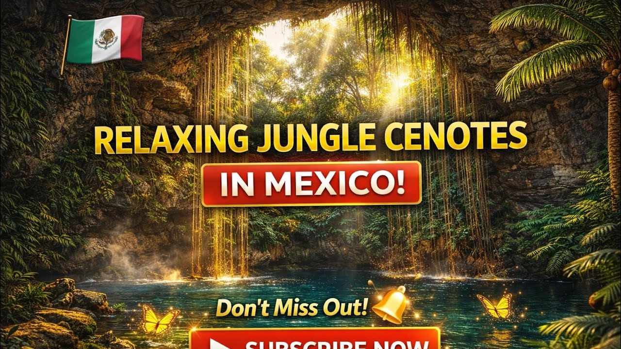 Relaxing Jungle Cenotes in Mexico 🇲🇽 | Nature Sounds for Sleep & Stress Relief