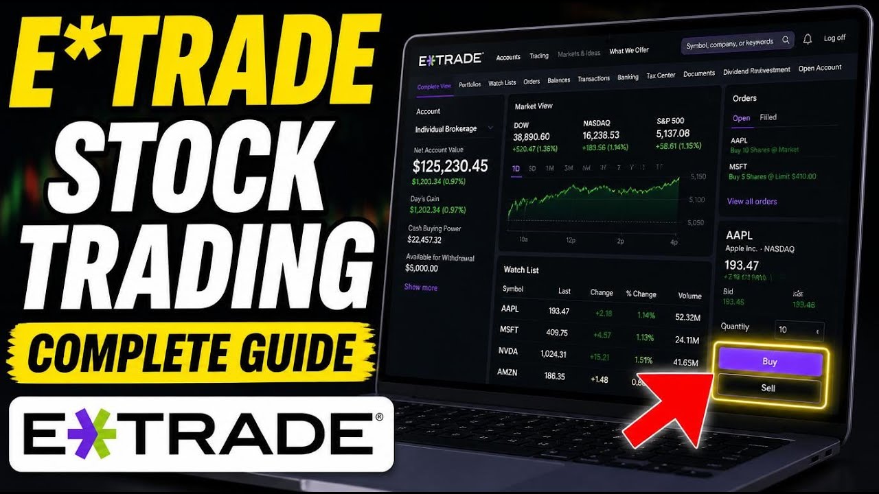Как пользоваться E*TRADE для торговли акциями &mdash; Полное руководство